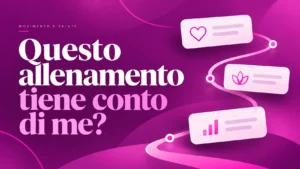 Illustrazione sul tema dell’allenamento personalizzato con la domanda “Questo allenamento tiene conto di me?”
